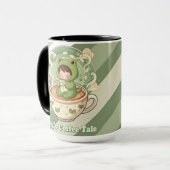 Mug Conception de conte de café de grenouille mignonne (Devant gauche)