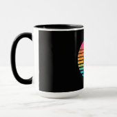 Mug Conception de coucher de soleil rétro au saxophone (Gauche)