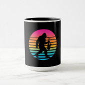 Mug Conception de coucher de soleil rétro au saxophone (Centre)