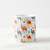 Mug Conception de couleur à plat motif Camel (Centre)