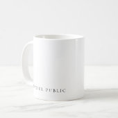 Mug Conception de couleur de texte personnalisée Éléga (Devant gauche)