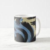 Mug Conception de coup de pinceau tourbillonnant abstr (Devant droit)