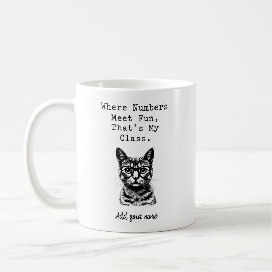Mug Conception de cours de mathématiques où les chiffr (Gauche)