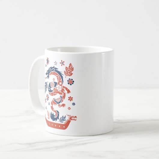 Mug Conception de course de bateaux Dragon (Devant gauche)