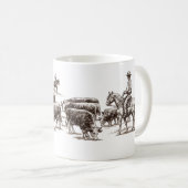 Mug Conception de Cowboy Canin – Vêtements pour amateu (Devant droit)