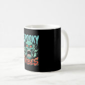 Mug Conception de crâne de fantôme Halloween Vibes eff (Devant droit)