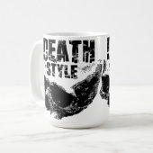 Mug Conception de crâne de style de mort (Devant gauche)
