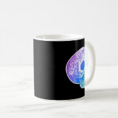 Mug Conception de crâne de sucre à gradient de calaca (Devant droit)