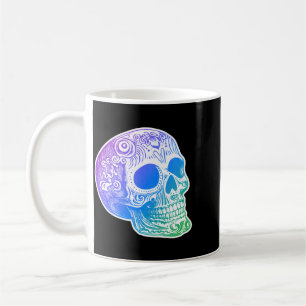 Mug Conception de crâne de sucre à gradient de calaca