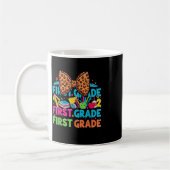 Mug Conception de crayon à nœud coquette première anné (Gauche)