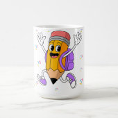 Mug Conception de crayon amical pour la rentrée des cl (Centre)