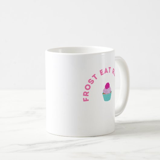Mug Conception de Cupcake Frost Eat Repeat (Devant droit)