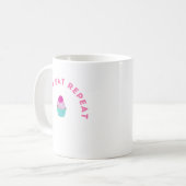 Mug Conception de Cupcake Frost Eat Repeat (Devant gauche)