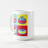 Mug Conception de curling Pop Art Rocks (Devant gauche)