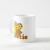 Mug Conception de cutie de kawaii d'abeille de miel de (Devant gauche)