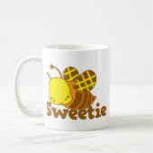 Mug Conception de cutie de kawaii d'abeille de miel de (Gauche)