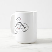 Mug Conception de cyclistes stylisés (Devant gauche)