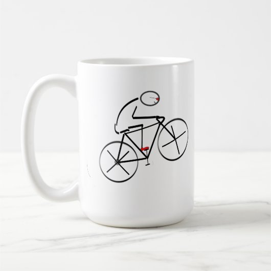 Mug Conception de cyclistes stylisés (Gauche)