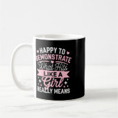 Mug Conception de déclaration de fille de karaté puiss (Gauche)