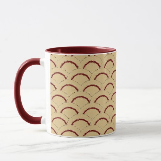 Mug Conception de demi-anneau de canneberge (Gauche)