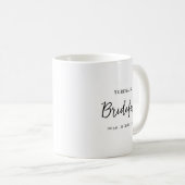 Mug Conception de demoiselle d'honneur de script minim (Devant droit)