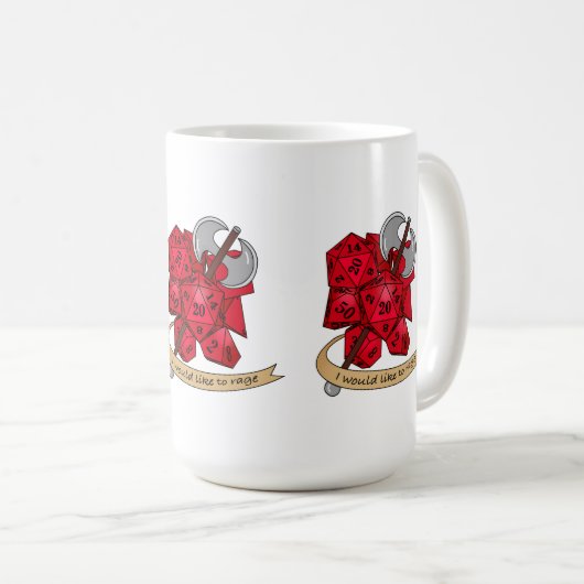 Mug Conception de dés barbares (Devant droit)