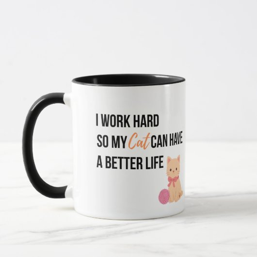 Mug Conception de design esthétique pour maman de chat (Gauche)