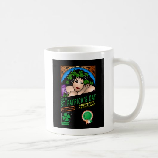 Mug Conception de design rétro de la Saint-Patrick ave (Droite)