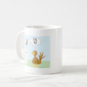 Mug Conception de dessin animé d'animal drôle de poule (Devant gauche)