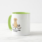 Mug Conception de dessin animé d'auteur Retriever doré (Devant gauche)