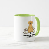 Mug Conception de dessin animé d'auteur Retriever doré (Devant droit)