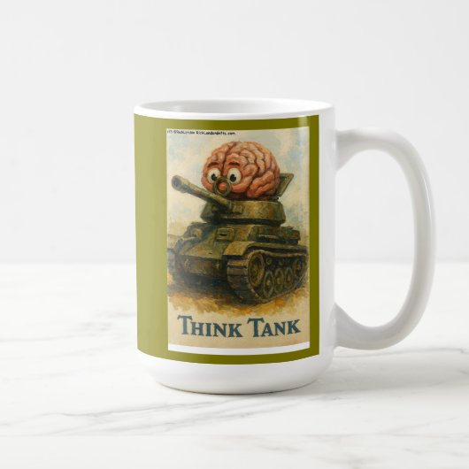 Mug Conception de dessin animé de char de réflexion fa (Droite)