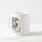 Mug Conception de dessin animé de chiot Pitbull mignon (Devant gauche)