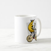 Mug Conception de dessin animé de motard à la banane d (Devant droit)