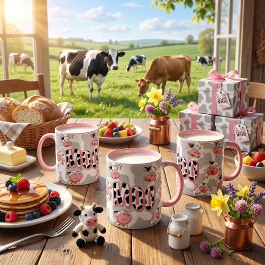 Mug Conception de dessin animé « Moo Cow » mignonne