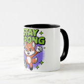 Mug Conception de dessin animé positif Reste Fort (Devant droit)