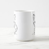Mug Conception de dessin au trait de chat stylisé-5231 (Centre)