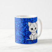 Mug Conception de dessin au trait de chat stylisé-5231 (Devant droit)
