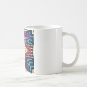 Mug Conception de dessin d'art abstrait de texte Hakun