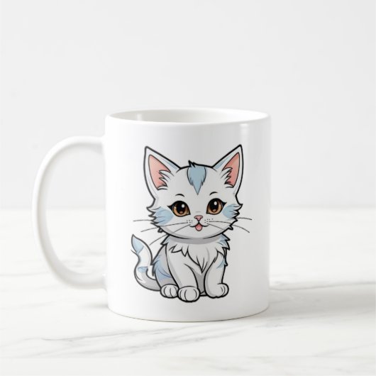 Mug Conception de dessin de ligne de dessin animé de c (Gauche)