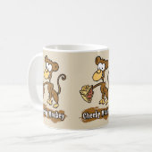 Mug Conception de dessin de singe Cheeky (Devant gauche)