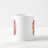 Mug Conception de dessin numérique de visage de chat m (Centre)