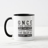 Mug Conception de devis de sagesse - Valeur de chaque (Gauche)