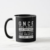 Mug Conception de devis de sagesse - Valeur de chaque (Gauche)