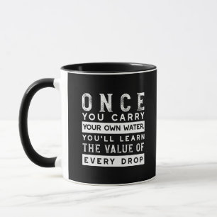 Mug Conception de devis de sagesse - Valeur de chaque