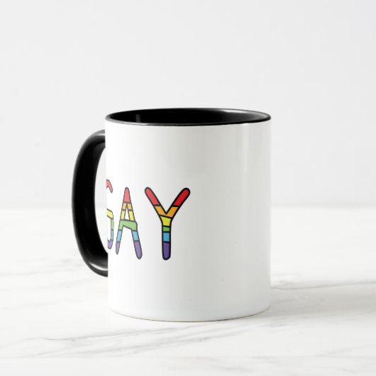Mug Conception de Doodle Gay (Devant gauche)