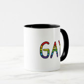 Mug Conception de Doodle Gay (Devant droit)
