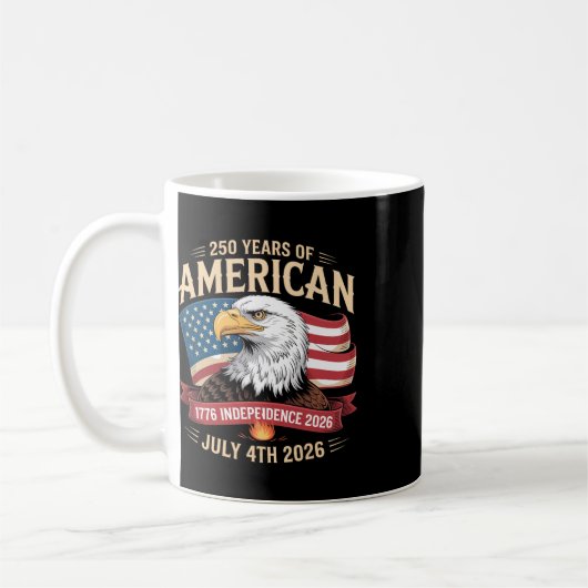 Mug Conception de drapeau américain années de liberté (Gauche)