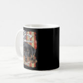 Mug Conception de drapeau américain Rottweiler d'amour (Devant gauche)