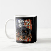 Mug Conception de drapeau américain Rottweiler d'amour (Gauche)
